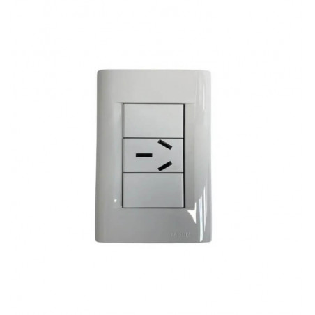 Llave de luz jeluz verona armada con 1 toma corriente de 20a blanco