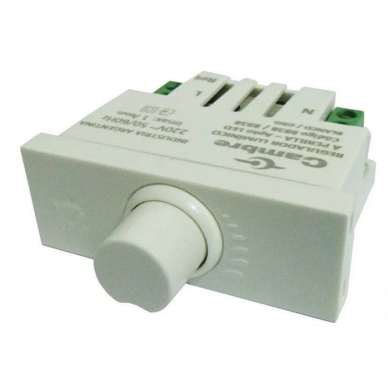 Modulo dimmer variador de luz CAMBRE SXXI/XXII para luces led 220v blanco