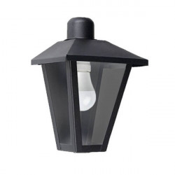 Farol SAN JUSTO TRAPEZOIDAL de pared para 1 luz E27 negro