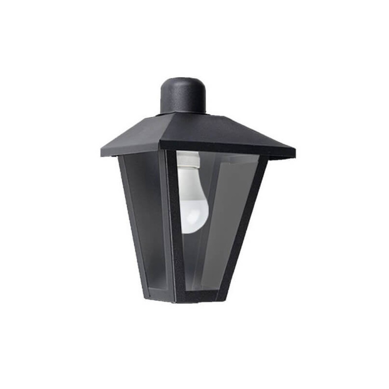Farol SAN JUSTO TRAPEZOIDAL de pared E27 negro