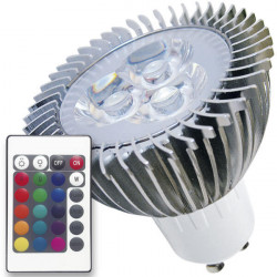 Lámpara TBC GU10-1X3-RGB dicroica led RGB GU10 de 3w