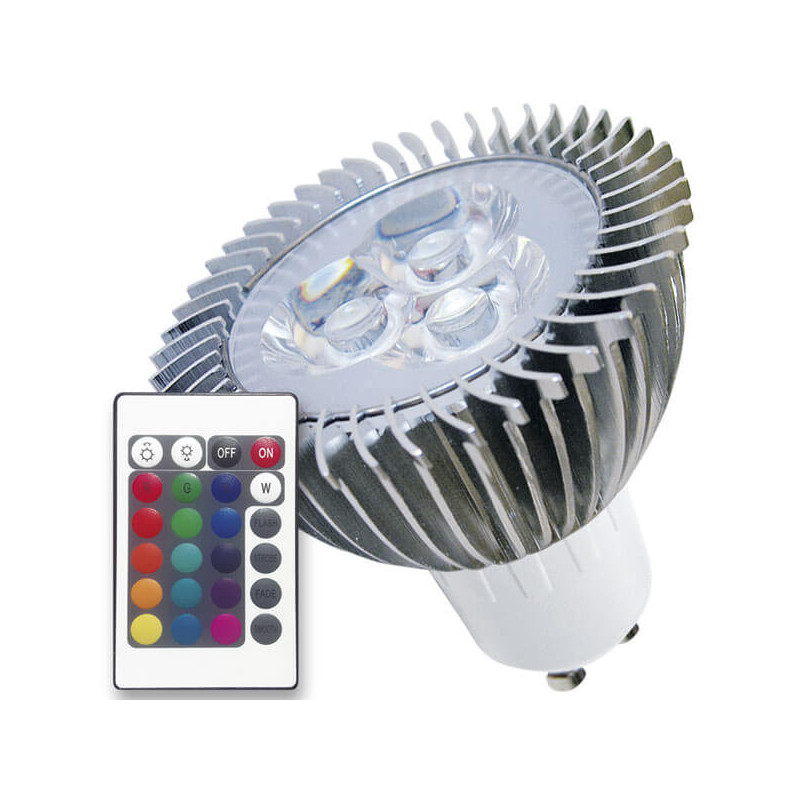 Lámpara led TBCin dicroica RGB GU10 3w