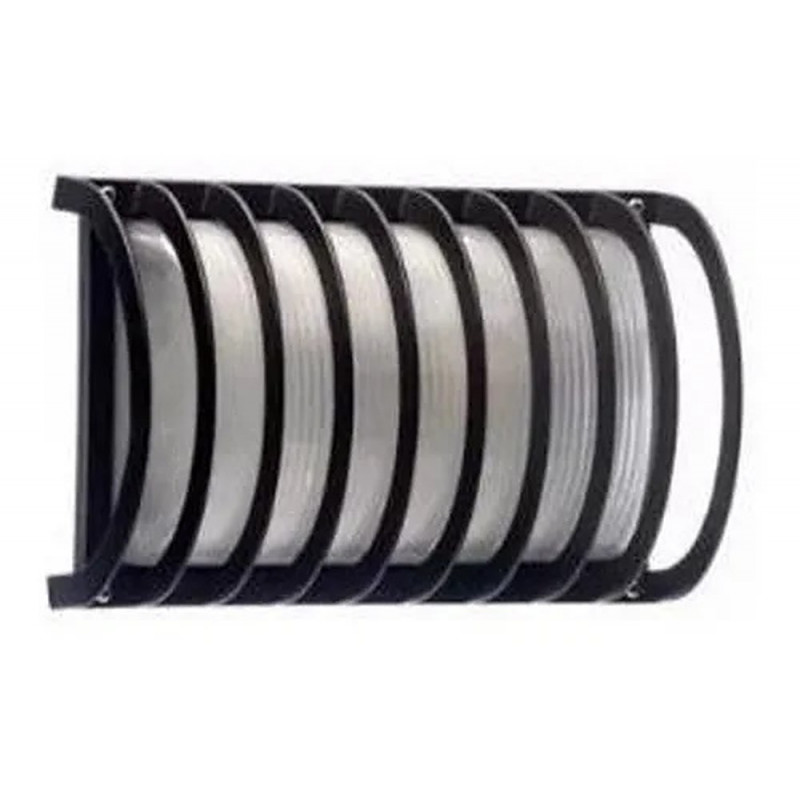Tortuga LUCCIOLA SERENA ovalado IP54 para 1 luz E27 con rejas negro Tortuga LUCCIOLA SERENA ovalado IP54 para 1 luz E27 con rejas negro