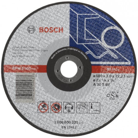 Disco BOSCH de corte recto de metal 180 x 3.0
