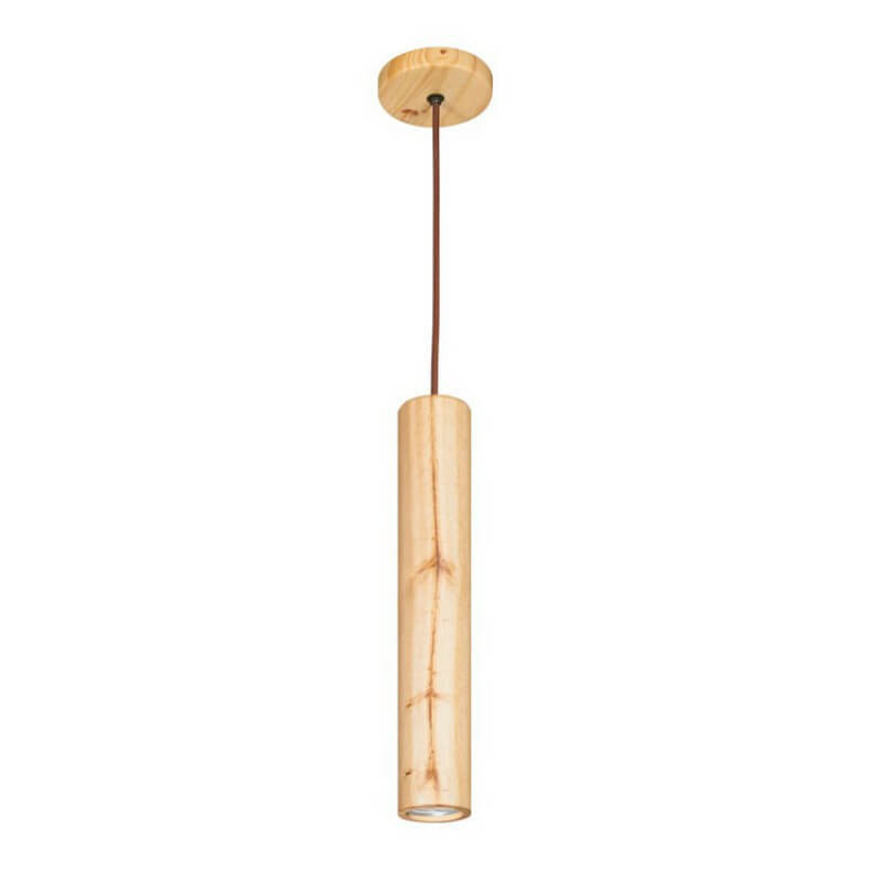 Colgante pendulo CARILUX para 1 luz GU10 de pino natural