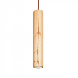 Colgante pendulo CARILUX para 1 luz GU10 de pino natural