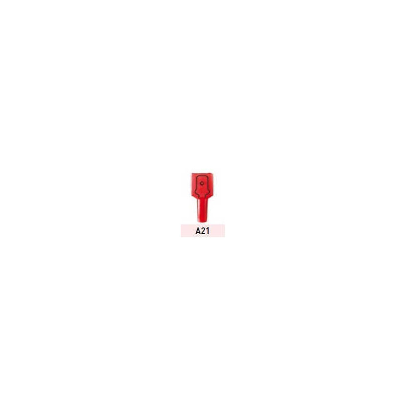 Terminal extraíble macho cubierto A21 1,5 mm2 rojo