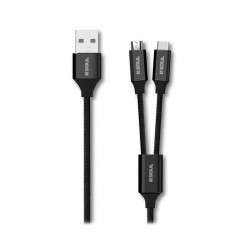 Cable usb soul 2 en 1 micro tipo c solo carga