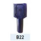 Terminal extraíble macho cubierto B22 1 - 2,5 mm2 azul