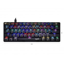 Teclado mecánico NISUTA gamer rgb 61 teclas negro