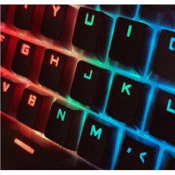 Teclado mecánico NISUTA gamer rgb 61 teclas rosa