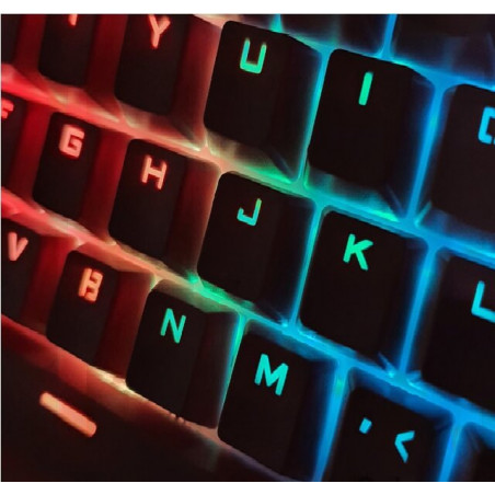 Teclado mecánico NISUTA gamer rgb 61 teclas rosa
