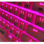 Teclado gamer mecánico NISUTA 61 teclas rosa con luz led