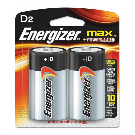 Pila D ENERGIZER MAX 1.5V 2 unidad