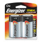 Pila D ENERGIZER MAX 1.5V 2 unidad