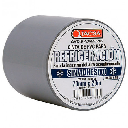 Cinta aisladora TACSA de pvc para refrigeracion sin adhesivo 70mm x 20 m x 0.10mm