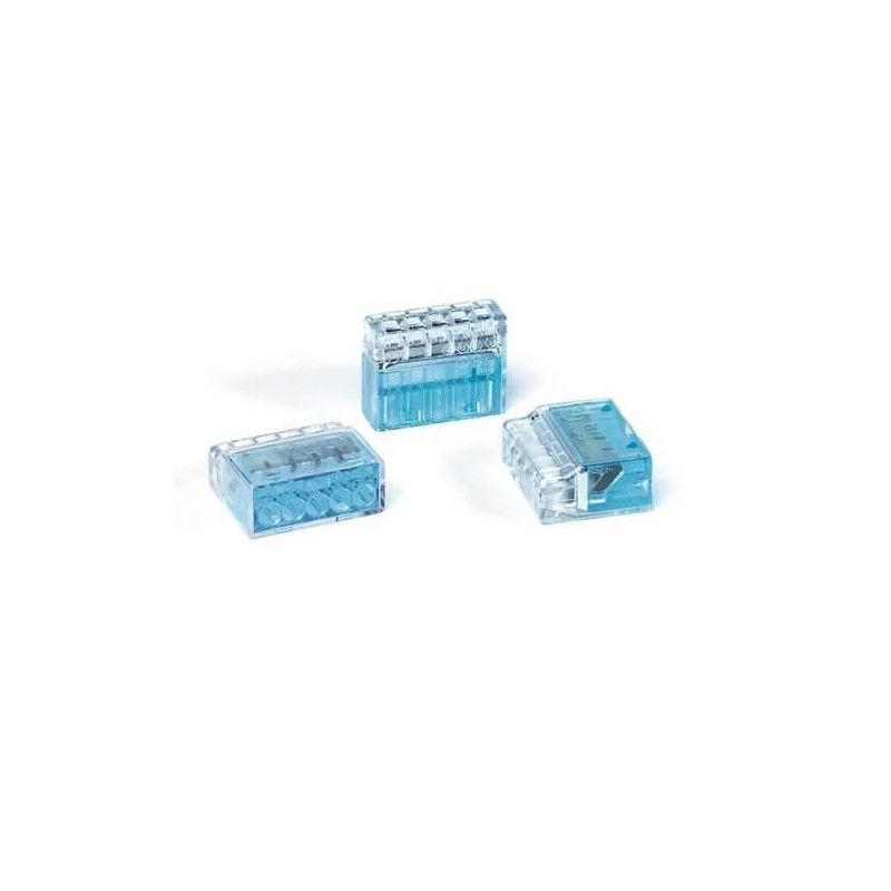 Conector 5 polos HELLERMANN TYTON 24A 450V 0,5 a 2,5mm2 azul