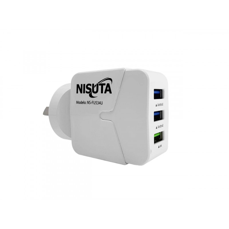 Cargador NISUTA 3 puertos usb 3.4A