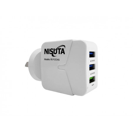 Cargador NISUTA 3 puertos usb 3.4A