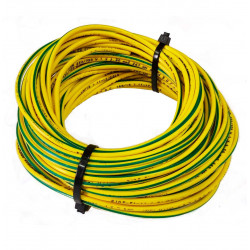 Cable unipolar 1mm2 verde amarillo rollo 5 metros