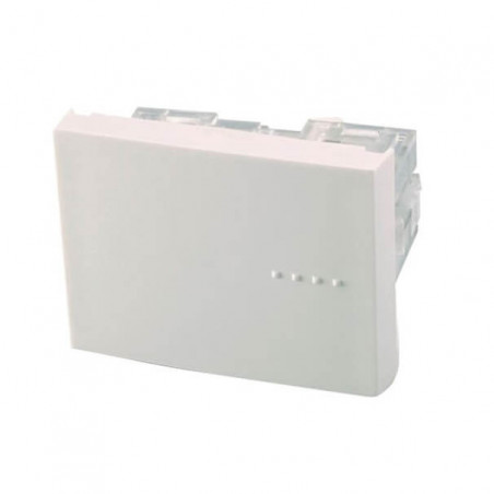 Módulo interruptor CAMBRE BAUHAUS de 4 vias tecla doble color blanco