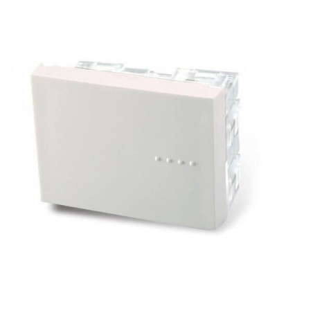 Módulo pulsador CAMBRE BAUHAUS de tecla doble color blanco