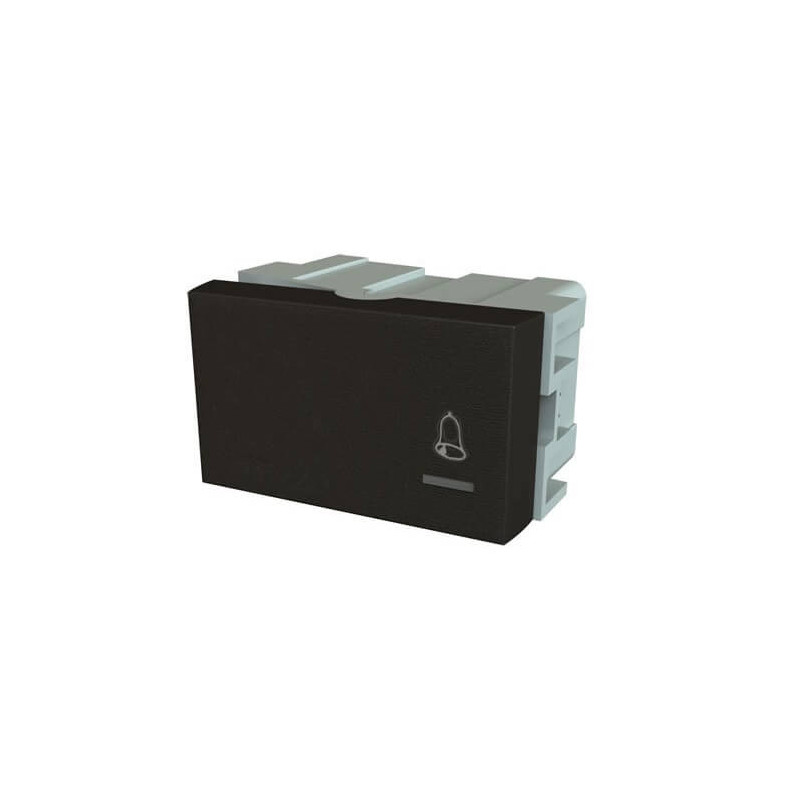 Modulo pulsador JELUZ Platinum de 10A color negro