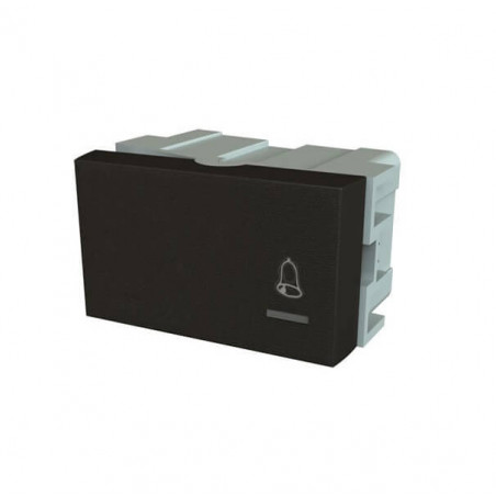 Modulo pulsador JELUZ Platinum de 10A color negro