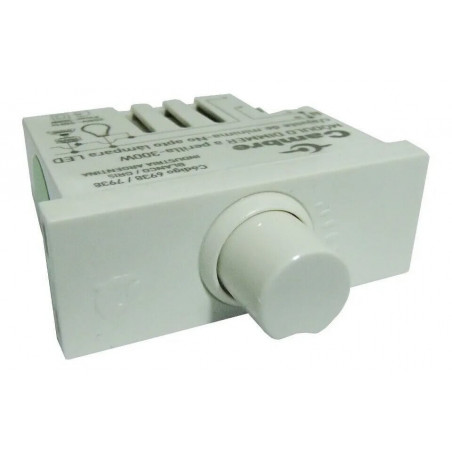 Módulo regulador variador lumínico CAMBRE S.XXI/XXII a perilla color blanco de 250w