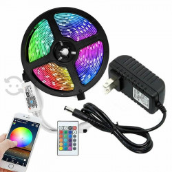 Set cinta led tbc rgb 14.4w/12vcc 5 metros con fuente y...