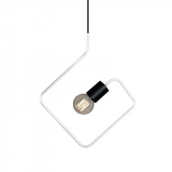 Colgante san justo wanda 1 luz e27 barral rombo blanco micro