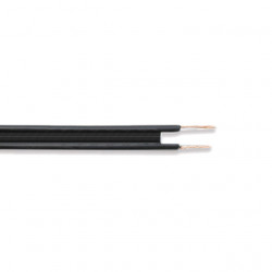 Cable tv plano 300 ohm negro 16 hilos estañado