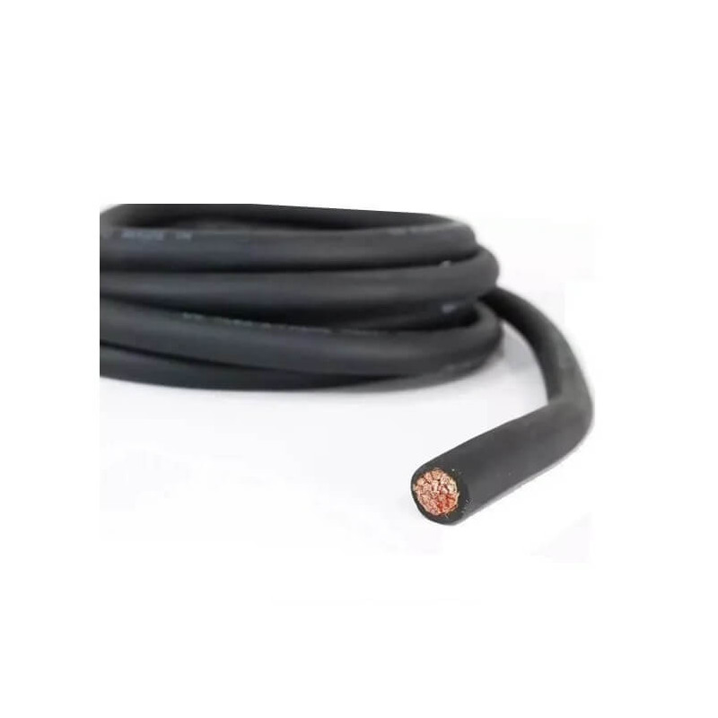 Cable para maquina de soldar 35 mm2 negro con linea roja