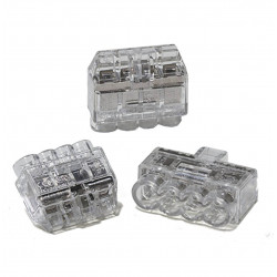 Conector 4 polos hellermann tyton 24a 450v 0.5/2.5 mm2 transparente