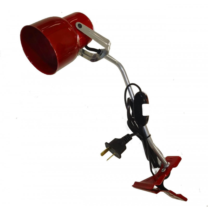 Velador SAN JUSTO CARILO pinza con barral para 1 luz E27 rojo Velador SAN JUSTO CARILO pinza con barral para 1 luz E27 rojo