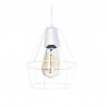 Colgante SAN JUSTO CARDALES mini jaula diamante para 1 luz E27 blanco