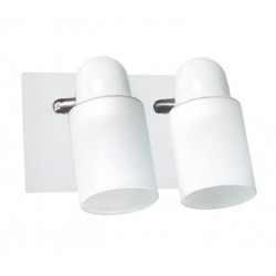 Spot FERROLUX PISA para 2 luces E27 tulipa cilindro blanco