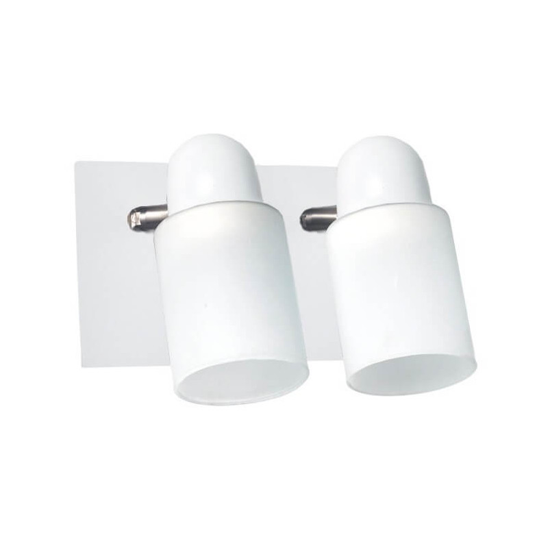 Spot FERROLUX PISA para 2 luces E27 tulipa cilindro blanco