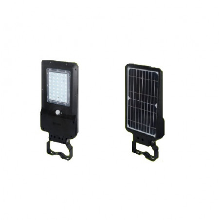 Luminaria lumenac solar 315 ip65 para alumbrado público 15w 1600lm 4000°k con sensor 120° 8m
