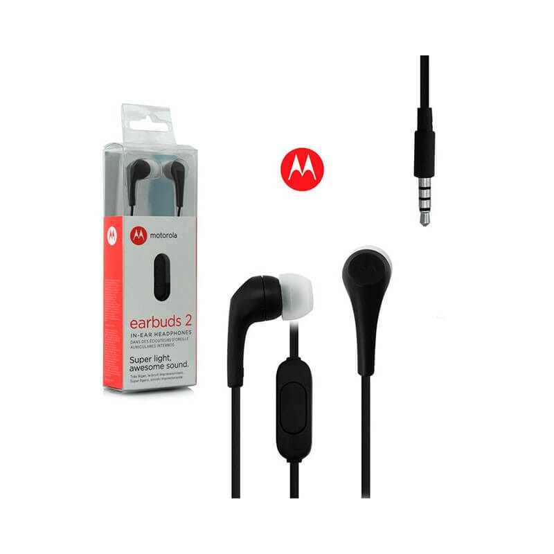 Auricular MOTOROLA EARBUDS2 con micrófono longitud del cable 1.3 m