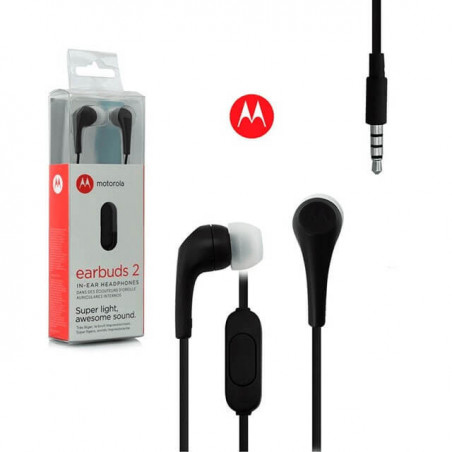 Auricular motorola earbuds2 con microfono longitud del cable 1.3 m