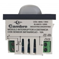 Sensor infrarrojo CAMBRE 10A 220V gris