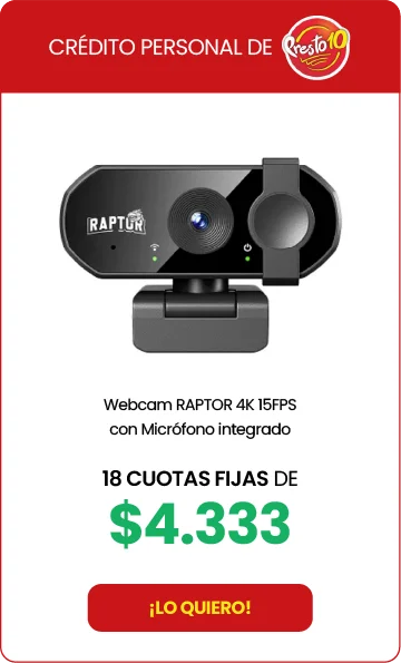 Webcam RAPTOR 4K 15FPS con Micrófono integrado