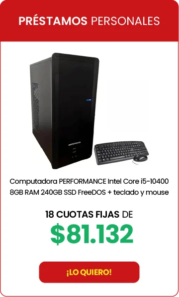 Computadora PERFORMANCE FreeDOS + teclado y mouse
